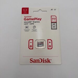 SanDisk GamePlay 512GB MicroSD Express Card - Red and White